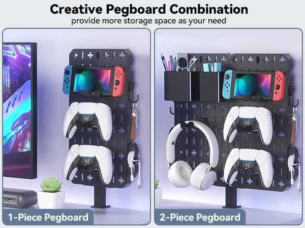 Clamp-on Desk Pegboard