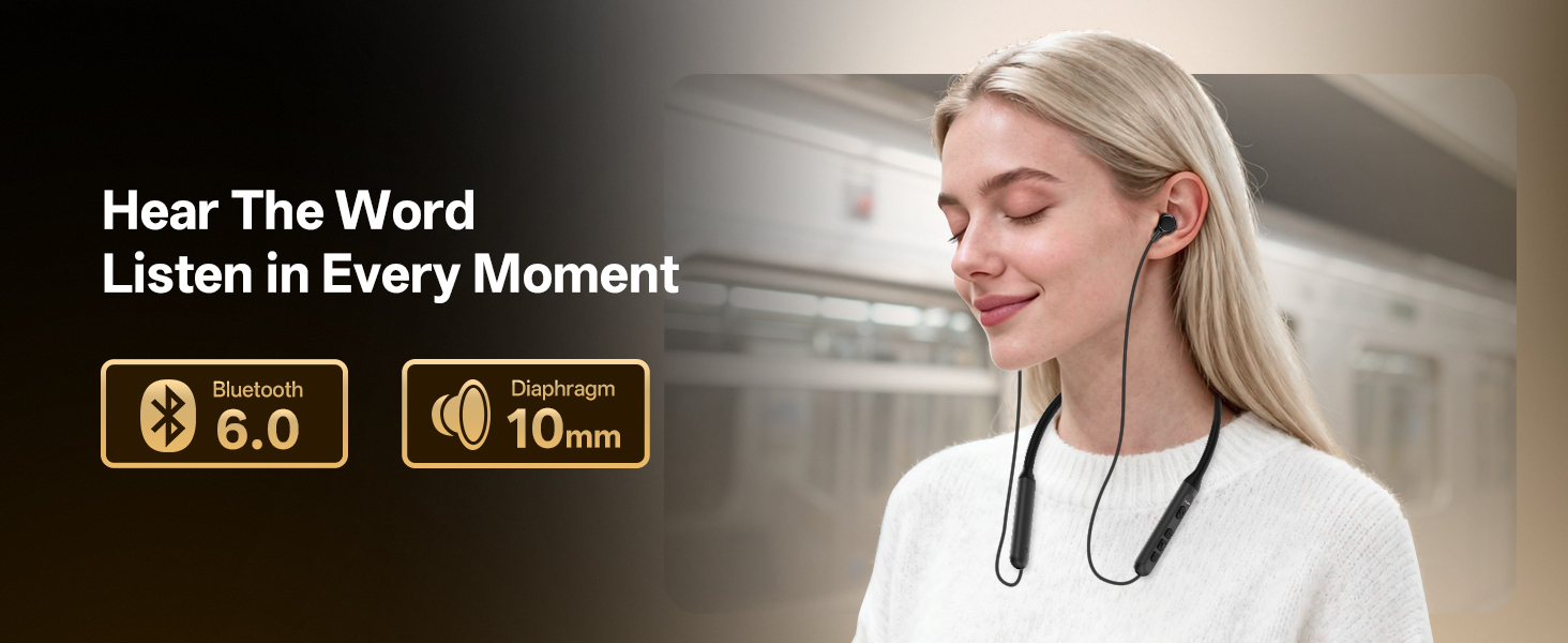 neckband Bluetooth earbuds