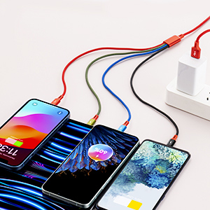 3 in1 multiple adapter coiled multi charging cable charger cord typec charger type c charging cable