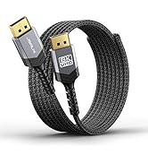 JSAUX DisplayPort Cable 1.4 10ft, 8K DP Cable | 8K@60Hz, 4K@144Hz, 2K@240Hz 2K@165Hz | HBR3, 32.4...