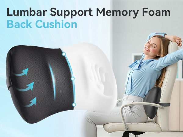 Lumbar Support Memory Foam Back Cushion