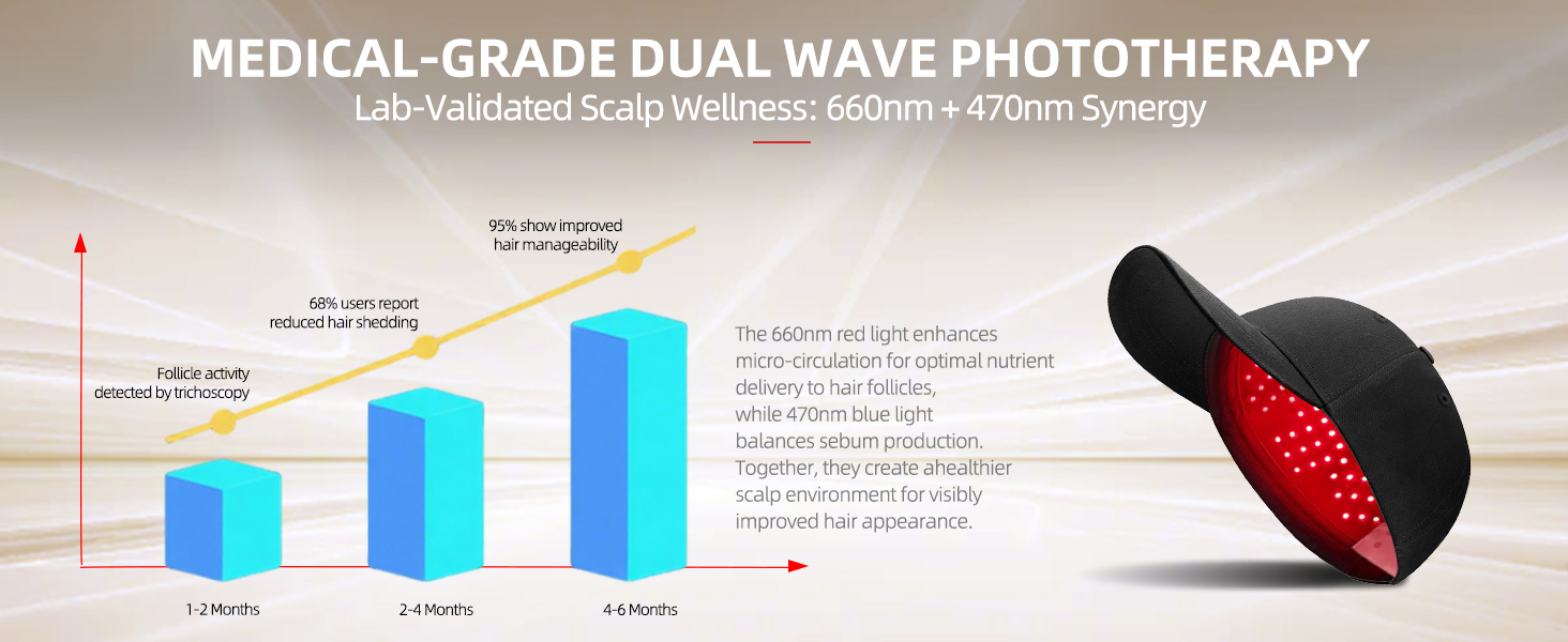 Lab-Validated Scalp Wellness 660nm + 470nm Synergy