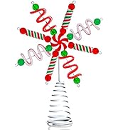Ornativity Candy Snowflake Tree Topper - Peppermint Candy Cane Sour Belt Jelly Licorice Star Snow...