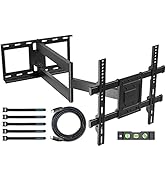 BONTEC TV Wall Mount with Extra Long Articulated Arm for 32-70 inch up to 132lbs, Universal Long ...