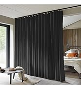 MaKefeile Room Divider Curtains Total Blackout Privacy Curtain Panel Room Thermal Insulated Noise...