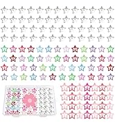 128 pcs Star Hair Clips Cute Hair Clips for Girls Y2k Colorful Cute Barrettes for Women Girls Pink