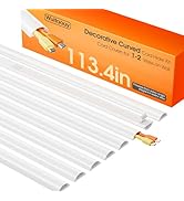 113.4in Cord Hider Wall, Cord Covers for 1-2 Wires on Wall, Self-Adhesive Cable Hider Wire Covers...