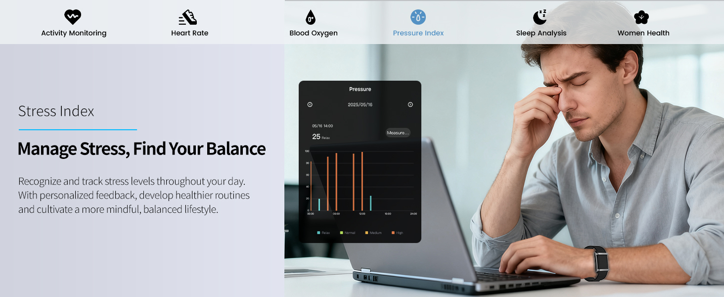 Smart Bracelet,Smart Health Wristband for Man&amp;Women