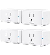 Govee Smart Plug 15A, WiFi Bluetooth Outlets 4 Pack Work with Alexa and Google Assistant, WiFi Pl...