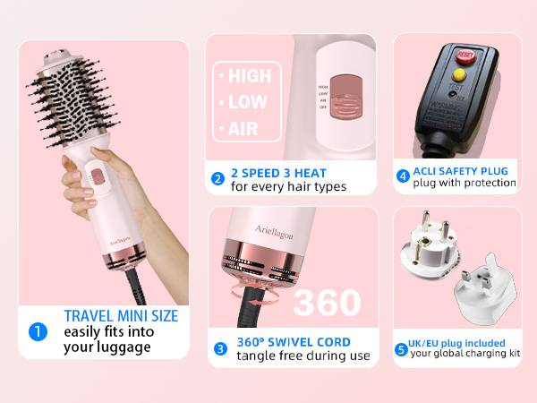 dual voltage blow dryer brush