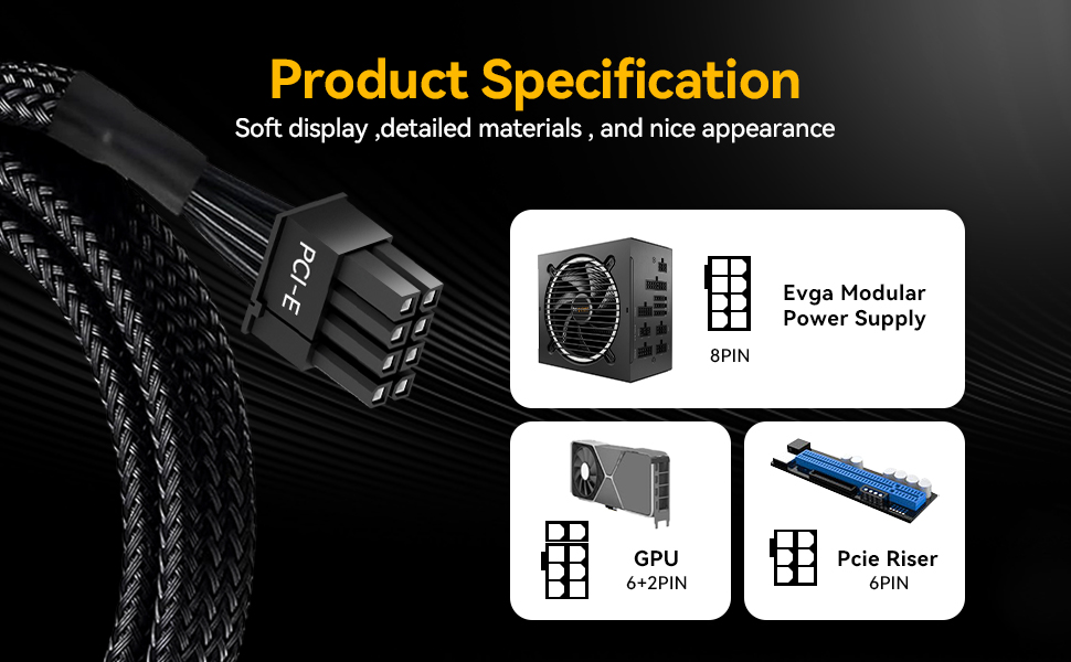 evga power supply cables