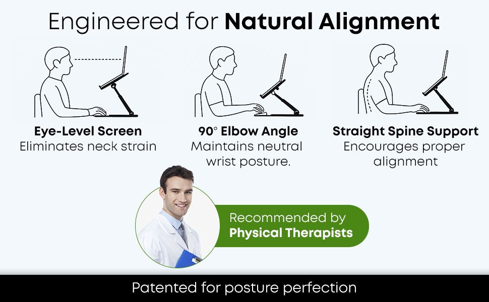 laptop riser - adjustable laptop stand for desk - ergoniomic laptop stand