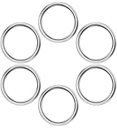 Oualhoo 1" Inner Diameter Stainless Steel O Rings, Seamless Metal O Rings, Solid Round Buckles, W...
