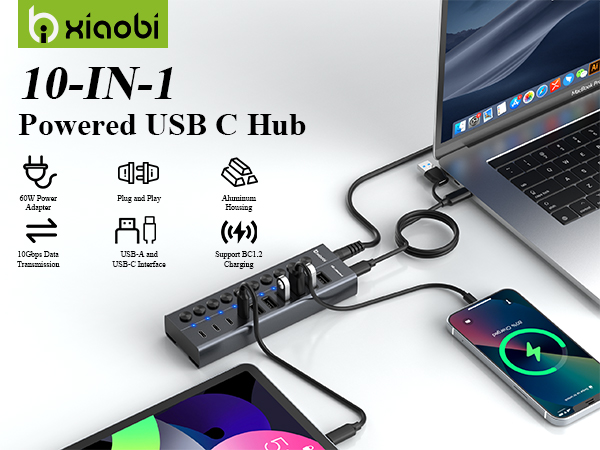 usb 3.2 hub usb c hub multiport adapter