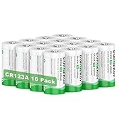 DURNERGY CR123A 3V Lithium Battery 16 Pack, 10 Years Shelf Life, 123 Batteries Lithium, 123A Lith...