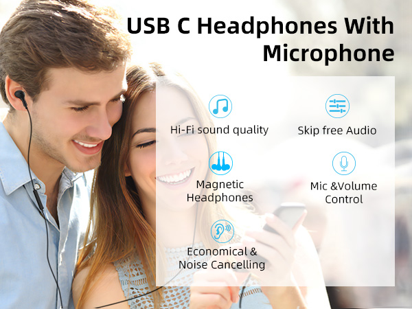 usb c headphones wired