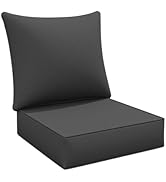 Snubbull Outdoor Deep Seat Cushion Set 24 X 24 X6.5 Inch Splash-Proof &amp; Fadeness Patio Furniture ...