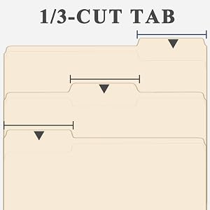 manila file folders 1/3 cut letter size