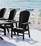 WestinTrends Malibu Malibu Outdoor Patio HDPE Plastic Adirondack Dining Chair