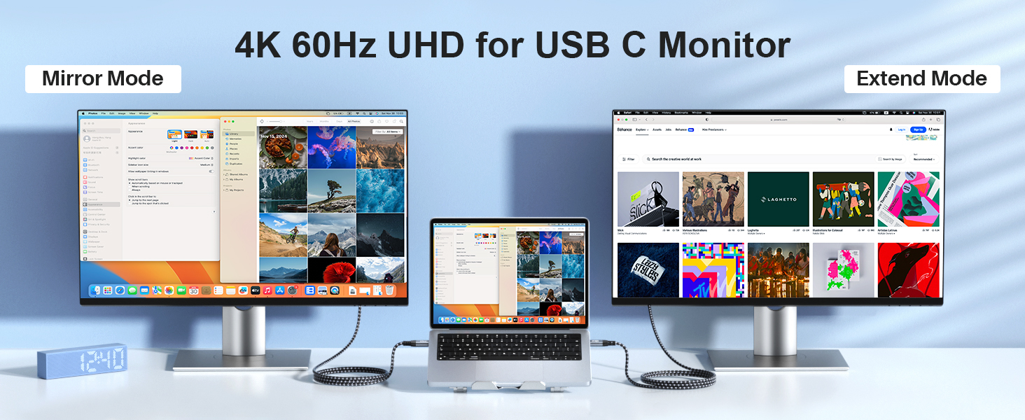 4K 60Hz UHD for USB C Monitor cable