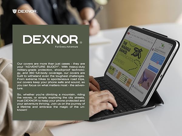 Dexnor for iPad 11th (A16)/ 10th Generation Case with Keyboard