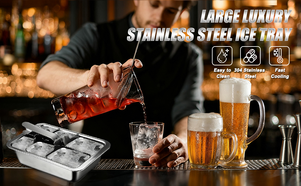 stainless steel ice cube trays