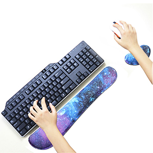 Wrist Rest for Computer Keyboard and Mouse Pad Support Memory Foam Set