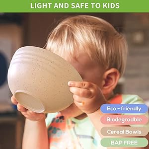 Unbreakable Cereal Bowls - 24 OZ Wheat Straw