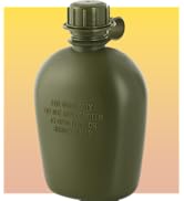 M-Tac 1 Quart Plastic Canteen 34 Oz /1L - Army Military Water Bottle for Hiking Camping Airsoft B...