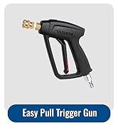 YAMATIC Short Pressure Washer Gun with Swivel Brass 3/8" Quick Connector, Power Washer Handle wit...