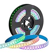 SEZO WS2812B LED Strip Light 3.3FT/1M Individually Addressable Programmable 5050SMD Digital RGB A...