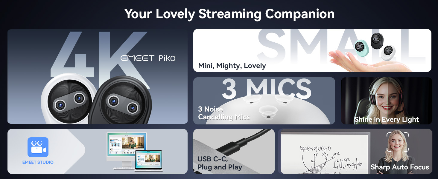 EMEET Piko+, the world&amp;#39;s 1st Dual-Camera AI-Powered 4K Webcam