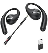EMEET Airflow Open Ear Headphones with Mic, Zoom Certified, True Wireless Headsets with Detachabl...