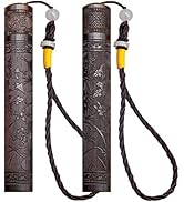 Huwane Portable Toothpick Holder Pocket Wooden Toothpick Case 2 Packs Travel Handmade Craft Purse...