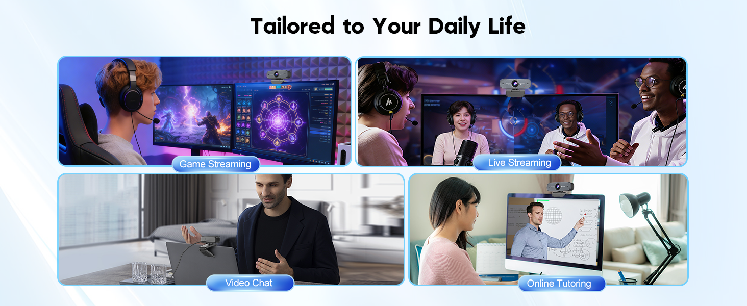 webcam streaming video camera for computer camera for laptop camera and microphone for computer