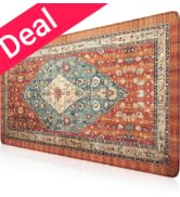 iCasso Rug Desk Pad Mat Retro,Extra Large Mouse Pad Non Slip,XXL Keyboard Mat Aesthetics,Long Ext...