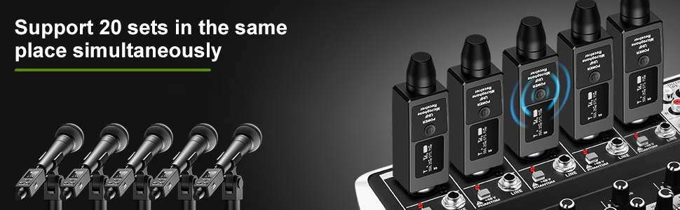 wireless microphone transmitters & receivers
