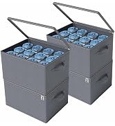 AARAINBOW Pants Organizers and Storage Bins 4 Pcs, Large Fabric Box for Jeans 12 Cell Box Pants O...