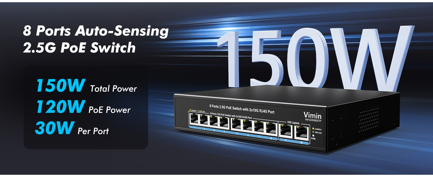 8-Port 2.5G PoE+ Switch