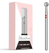 MelodySusie Ball Shape Cuticle Clean Nail Drill Bit 3/32'', Professional Safety Carbide Diamond N...
