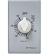 Intermatic FF460M 60-Minute Spring Loaded Wall Timer DPST No Hold - Enhance Energy Efficiency wit...