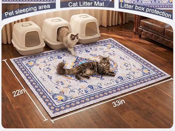 cat liter mat