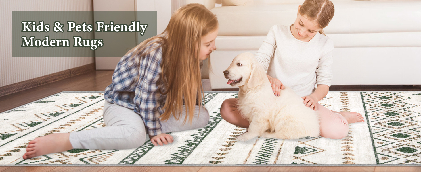 Kids &amp;amp; Pets Friendly Modern Rugs