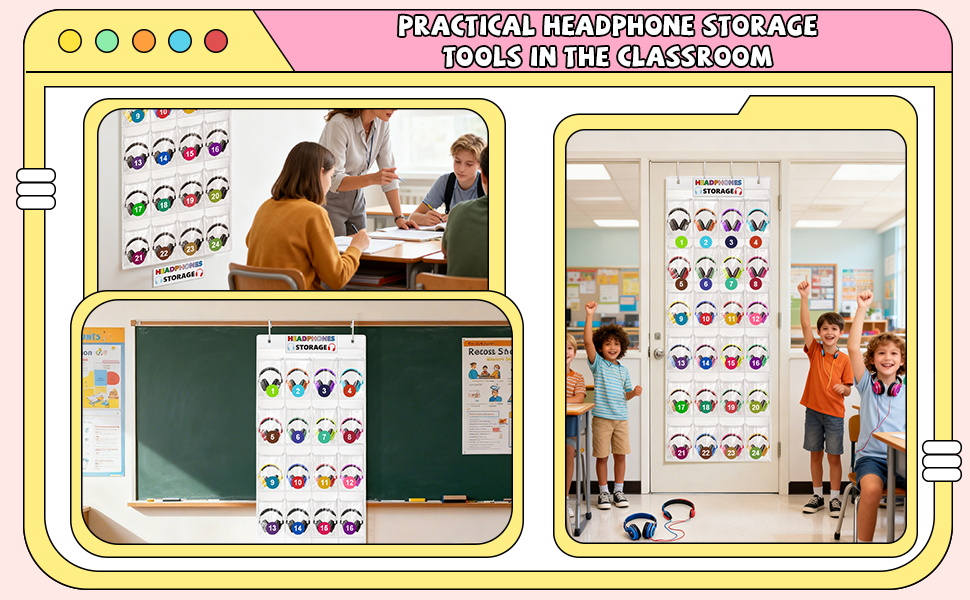 Practical headphone storage tools in the classroom