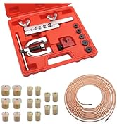 3/16 Brake Line Kit with 16 Brake Line Fittings and Tubing Bender,Double &amp; Single Brake Line Flar...