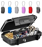 BKNOOU Travel Safe Lock Box,Portable Safe for Travel,Anti-Theft Beach Safe Box Waterproof Small C...