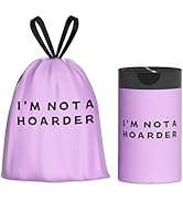 4 Gallon Trash Bags Drawstring, Portable Small Trash Bags with Printed Letter Design, Tear-Free, ...