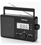 TOMASHI Portable AM/FM/SW Multi-Band Radio with AC/DC Power, LCD Display, Built-in Clock, ATS Aut...