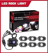 RGB Rock Light Kits, OFFROADTOWN RGB LED Rock Lights with 6 pods Lights Neon Trail Rig Lights Und...