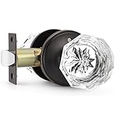 Probrico Hardware (1 Pack) Diamond Crystal Door Knobs, Keyless Knobs Privacy Function for Bed and...
